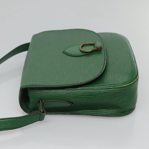 LOUIS VUITTON Epi Saint Cloud GM Shoulder Bag Green M52194 LV Auth 120495 - Picture 5 of 16